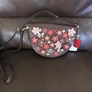 Coach Ellen Leather Daisy Applique Crossbody Bag NWT